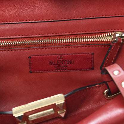 Valentino Garavani Vitello Small Rockstud Tote Rosso Valentino 7 of 18