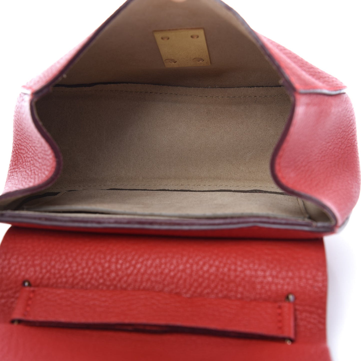 Grained Lambskin Mini Drew Shoulder Bag Plaid Red