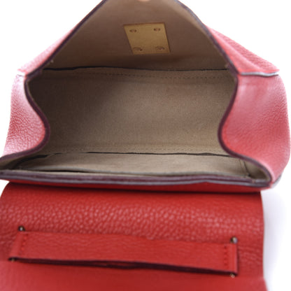 Chloe Grained Lambskin Mini Drew Shoulder Bag Plaid Red 5 of 11