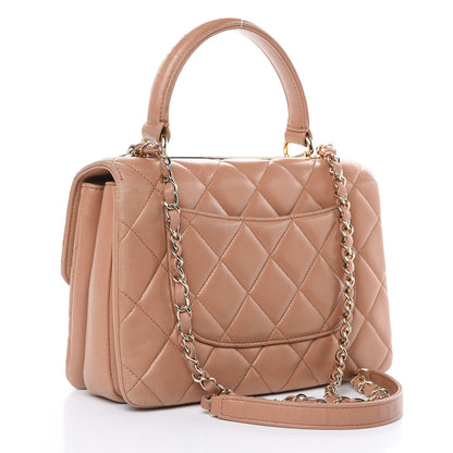 Chanel Lambskin Quilted Small Trendy CC Flap Dual Handle Bag Camel 3 of 20
