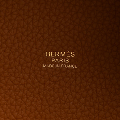 Hermes Taurillon Clemence Picotin Lock 18 PM Gold 6 of 11