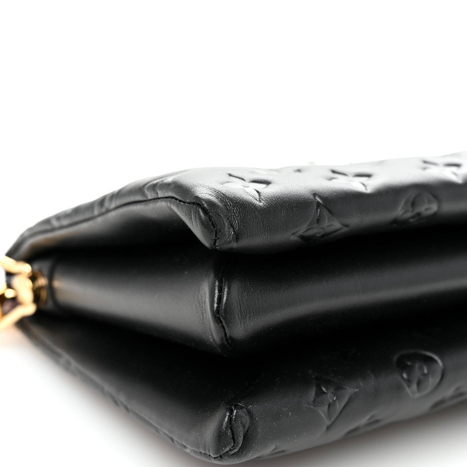 Louis Vuitton Lambskin Embossed Monogram Coussin PM Black 10 of 11