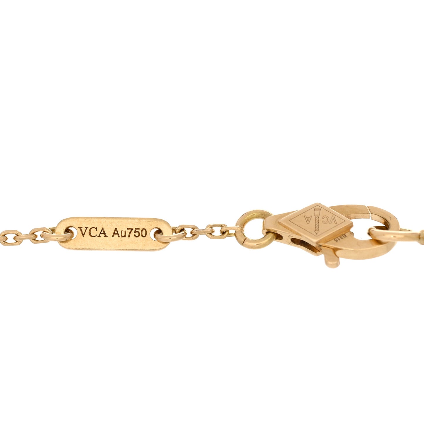 18K Yellow Gold Mother of Pearl Sweet Alhambra Bracelet