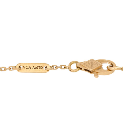 Van Cleef & Arpels 18K Yellow Gold Mother of Pearl Sweet Alhambra Bracelet 3 of 4