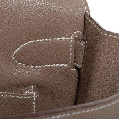 Hermes Taurillon Clemence Jypsiere 34 Etoupe 12 of 20