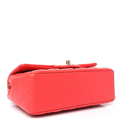 Chanel Lambskin Quilted Mini Rectangular Flap Red 4 of 11