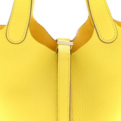 Hermes Taurillon Clemence Picotin Lock 18 PM Lime 8 of 15
