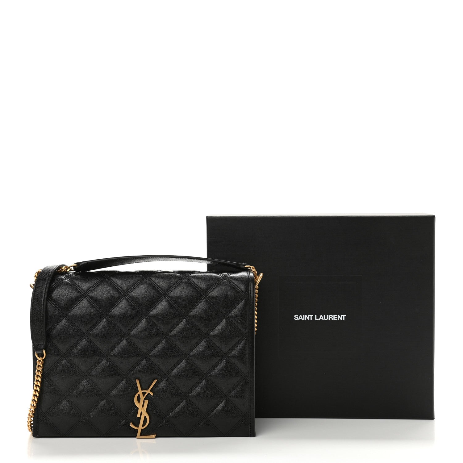 Saint Laurent Lambskin Quilted Mini Becky Chain Bag Black 12 of 12