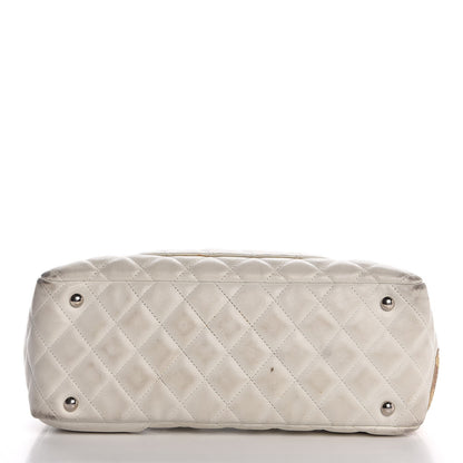 Chanel Calfskin Python Quilted Large Cambon Bowler White 8 of 26