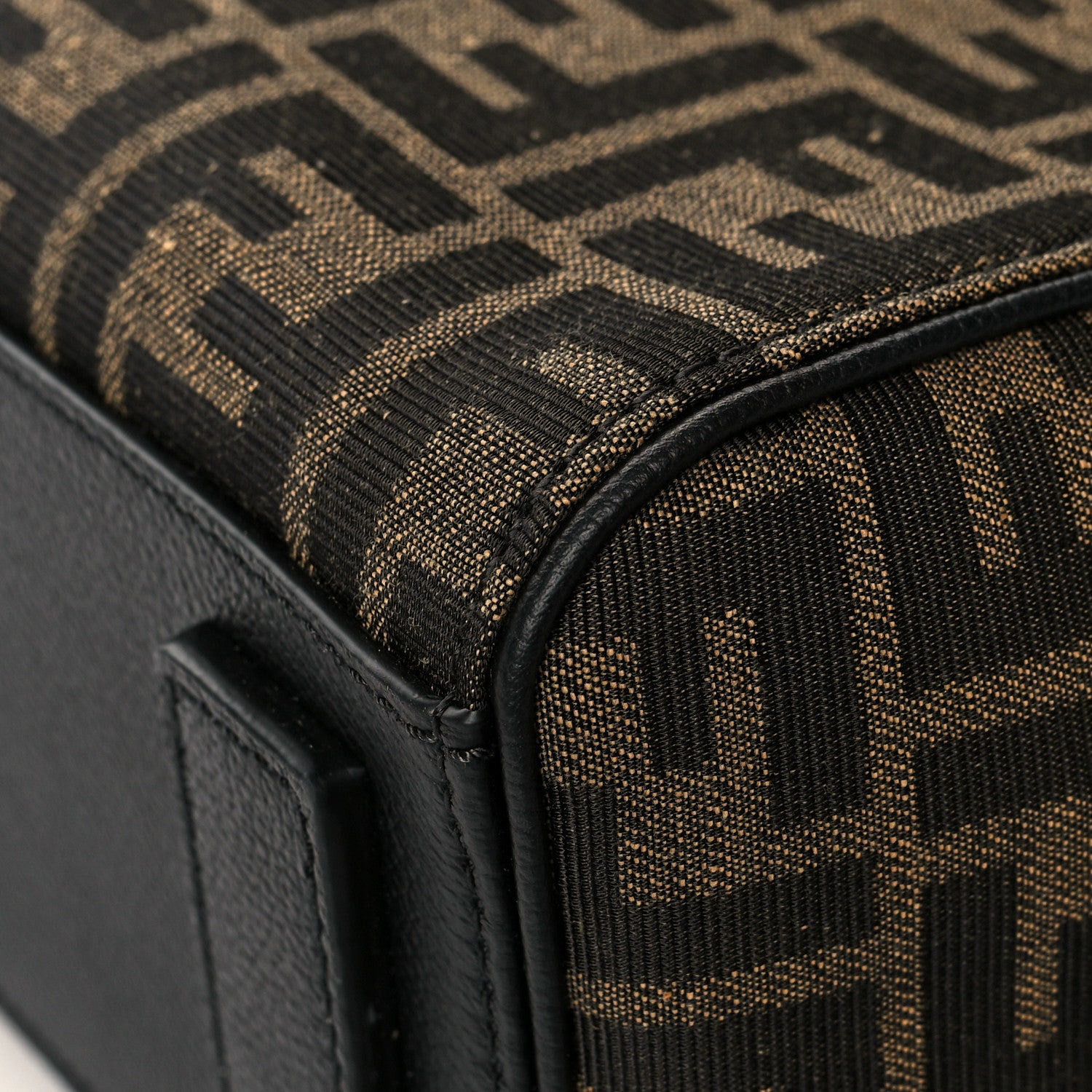 Versace X FENDI Grained Calfskin Fendace Medium La Medusa Top Handle Bag Black Brown 11 of 11