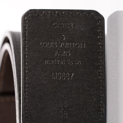 Louis Vuitton Calfskin 40mm LV Initiales Reversible Belt 95 38 Dark Brown Black 4 of 7