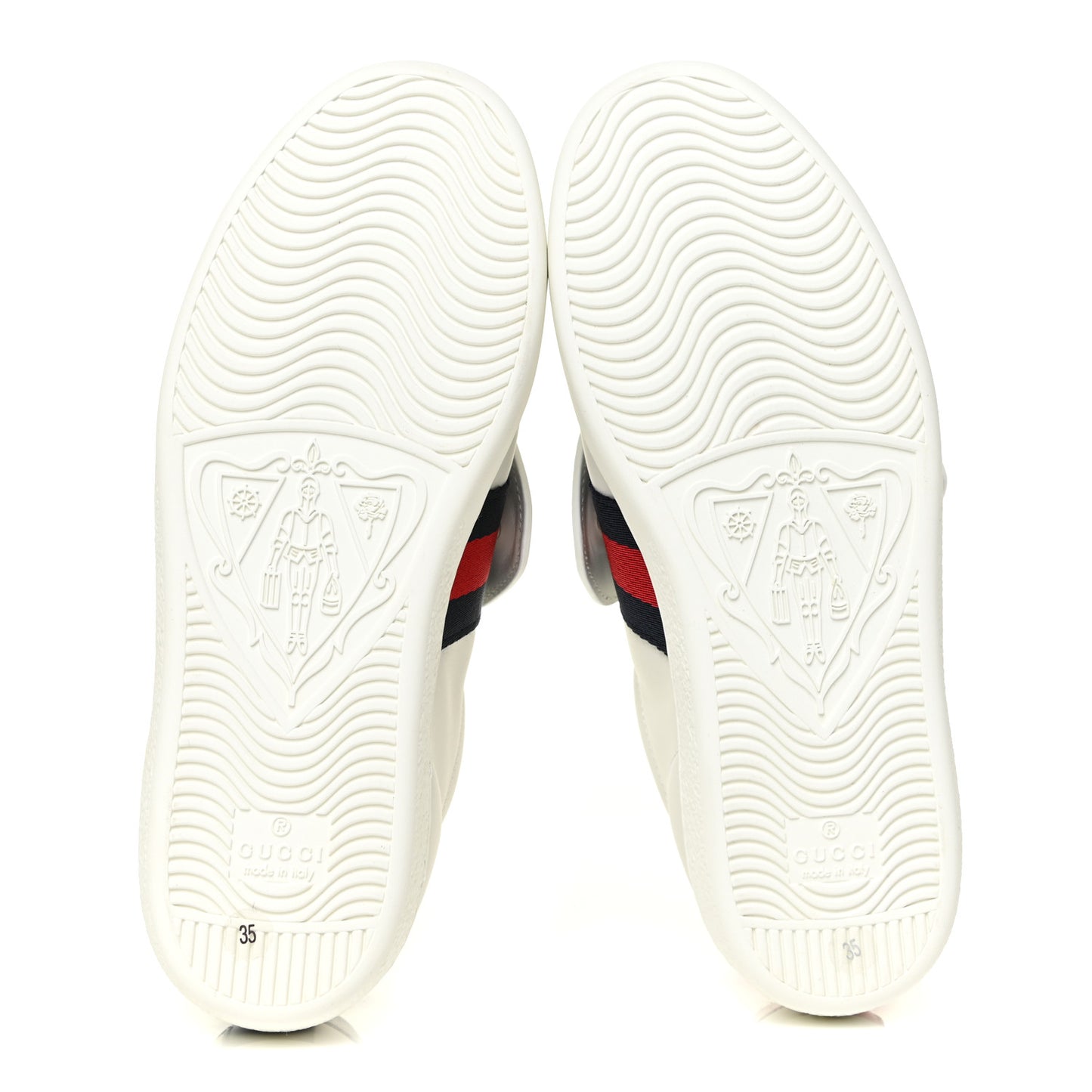 Calfskin Ayers Web Crystal LOVED Womens New Ace Sneakers 35 White