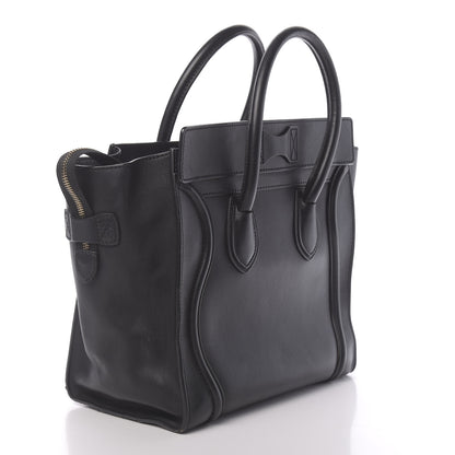 Celine Smooth Calfskin Mini Luggage Black 3 of 13