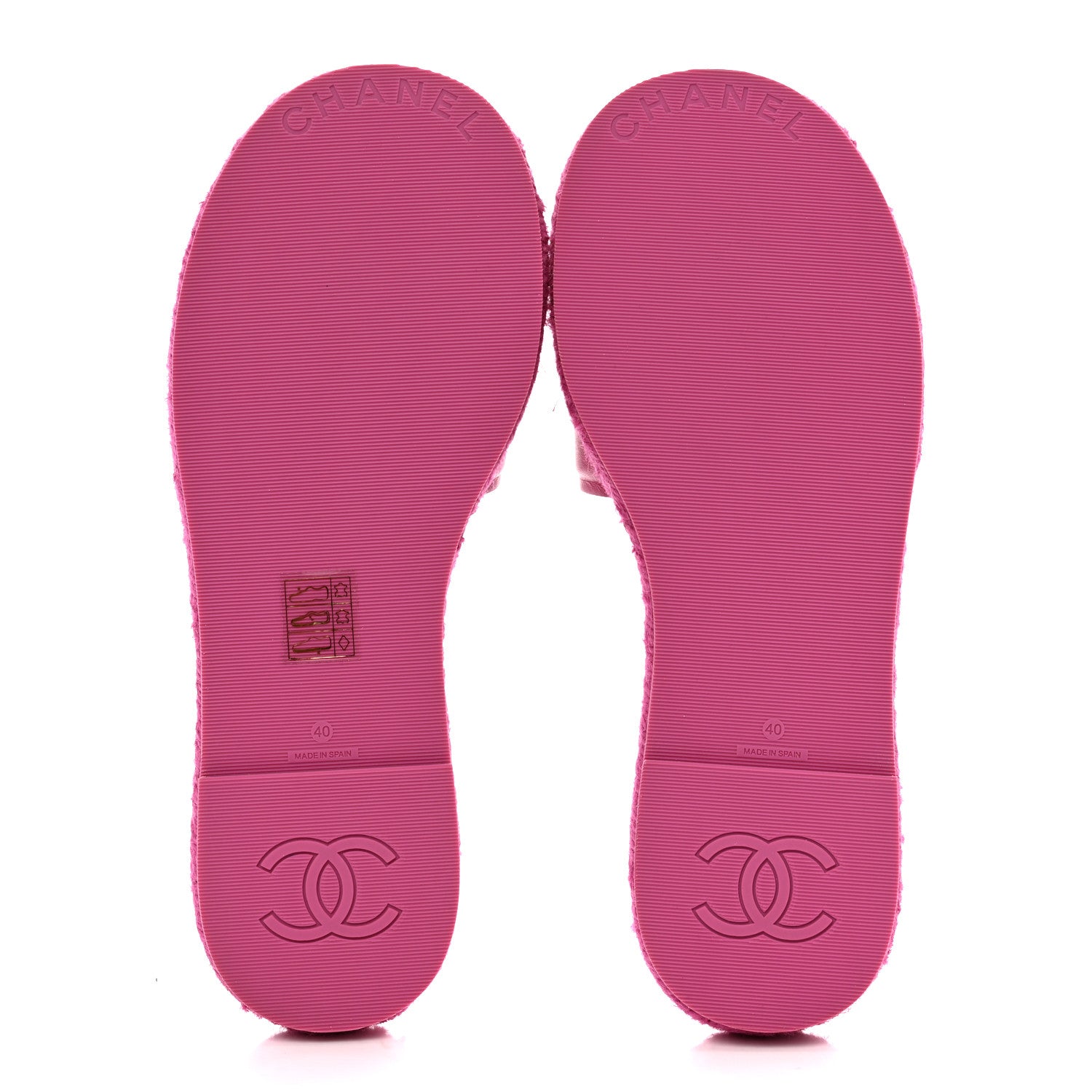 Chanel Lambskin Cord Braided Slide Sandals 40 Pink 5 of 8