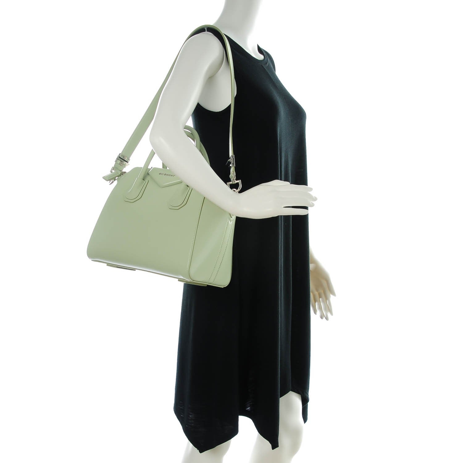 Givenchy Shiny Lord Calfskin Small Antigona Aqua Green 2 of 7
