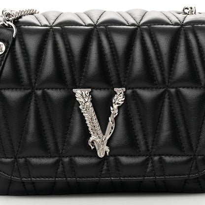 Versace Nappa Quilted Virtus Bag Black 8 of 17