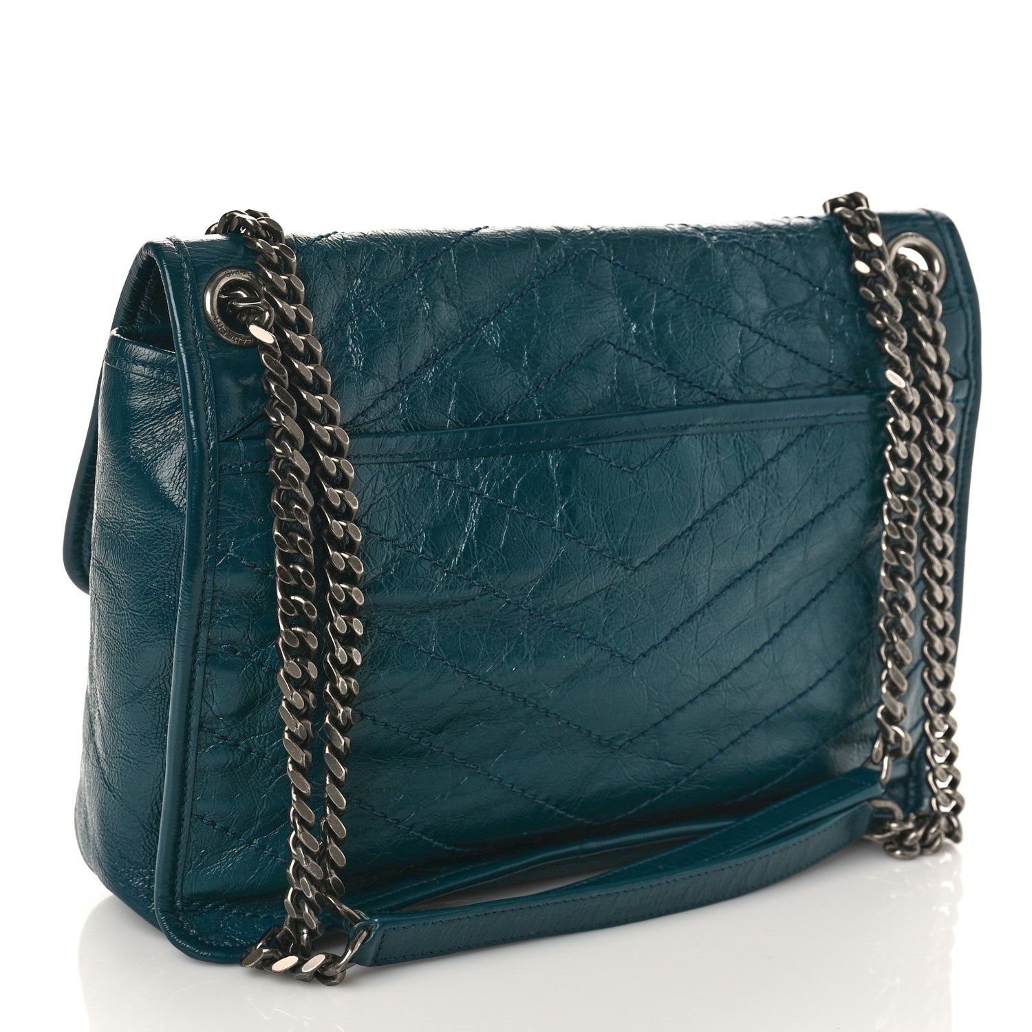 Saint Laurent Crinkled Calfskin Matelasse Monogram Medium Niki