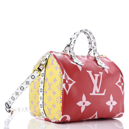 Louis Vuitton Monogram Giant Speedy Bandouliere 30 Rouge 8 of 11