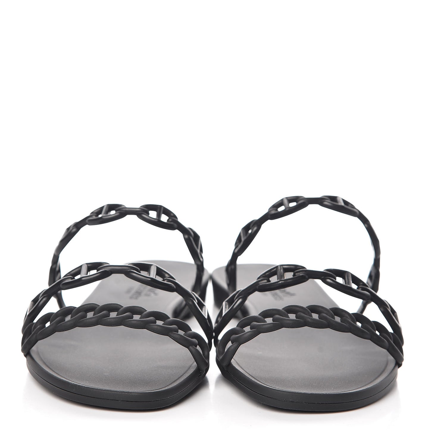 Rubber Chaine d'Ancre Rivage Sandals 37 Black