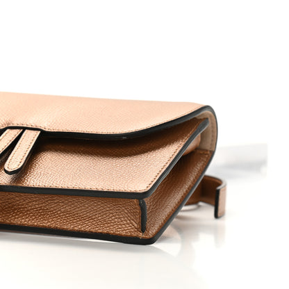 Christian Dior Metallic Grained Calfskin Saddle Belt Bag Gold 9 of 10