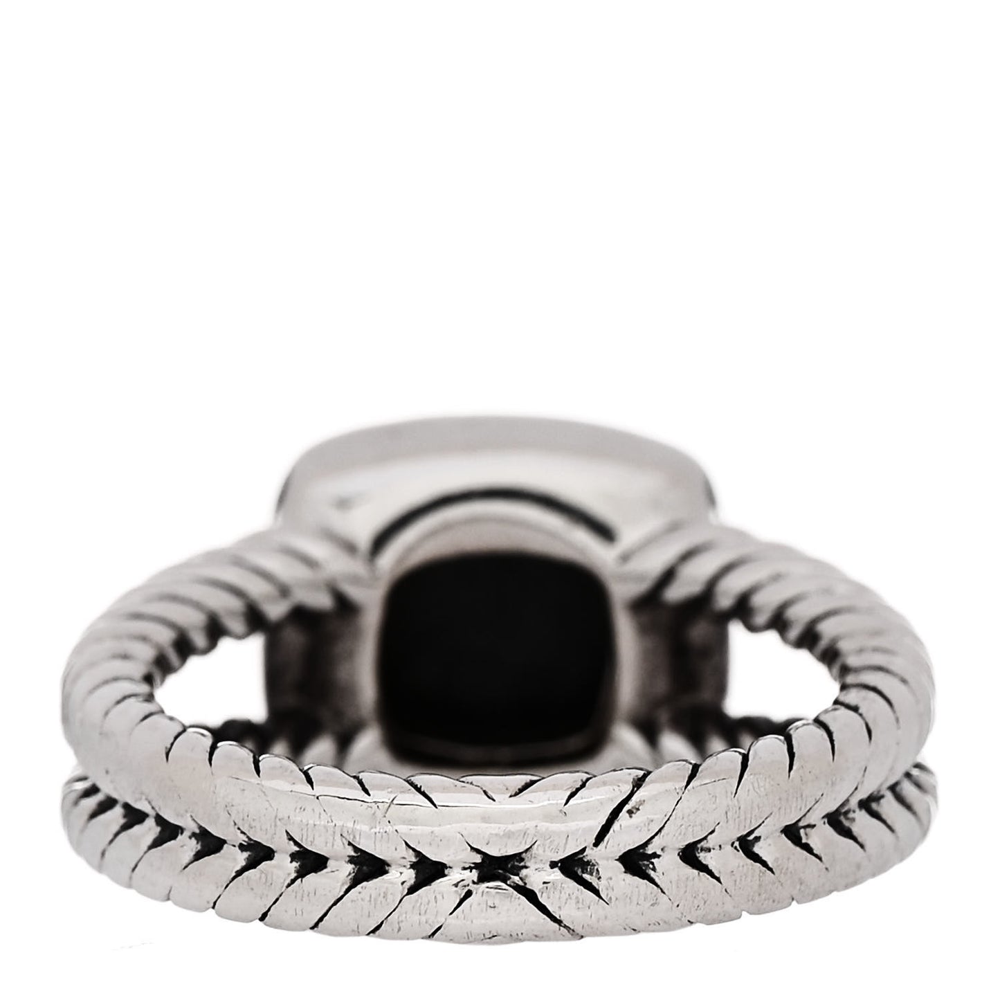 Sterling Silver Diamond Black Orchid 7mm Petite Albion Ring 49 5