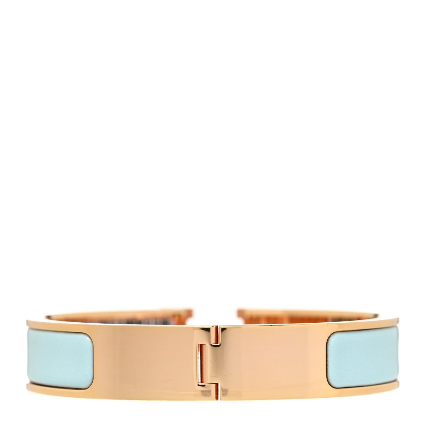 Enamel Narrow Clic Clac H Bracelet PM Bleu Glacier