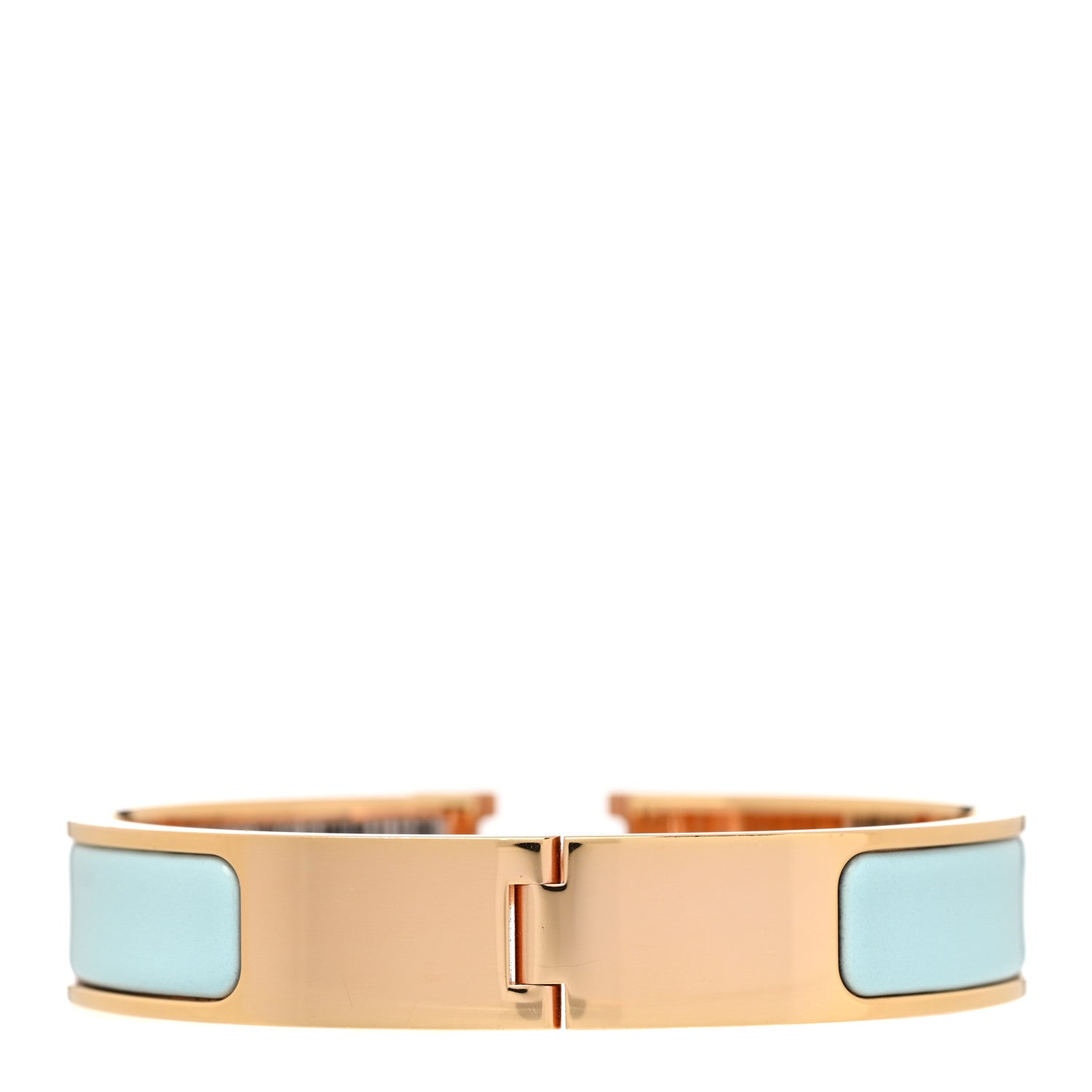 Hermes Enamel Narrow Clic Clac H Bracelet PM Bleu Glacier 3 of 5