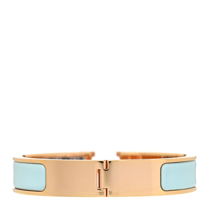 Hermes Enamel Narrow Clic Clac H Bracelet PM Bleu Glacier 3 of 5