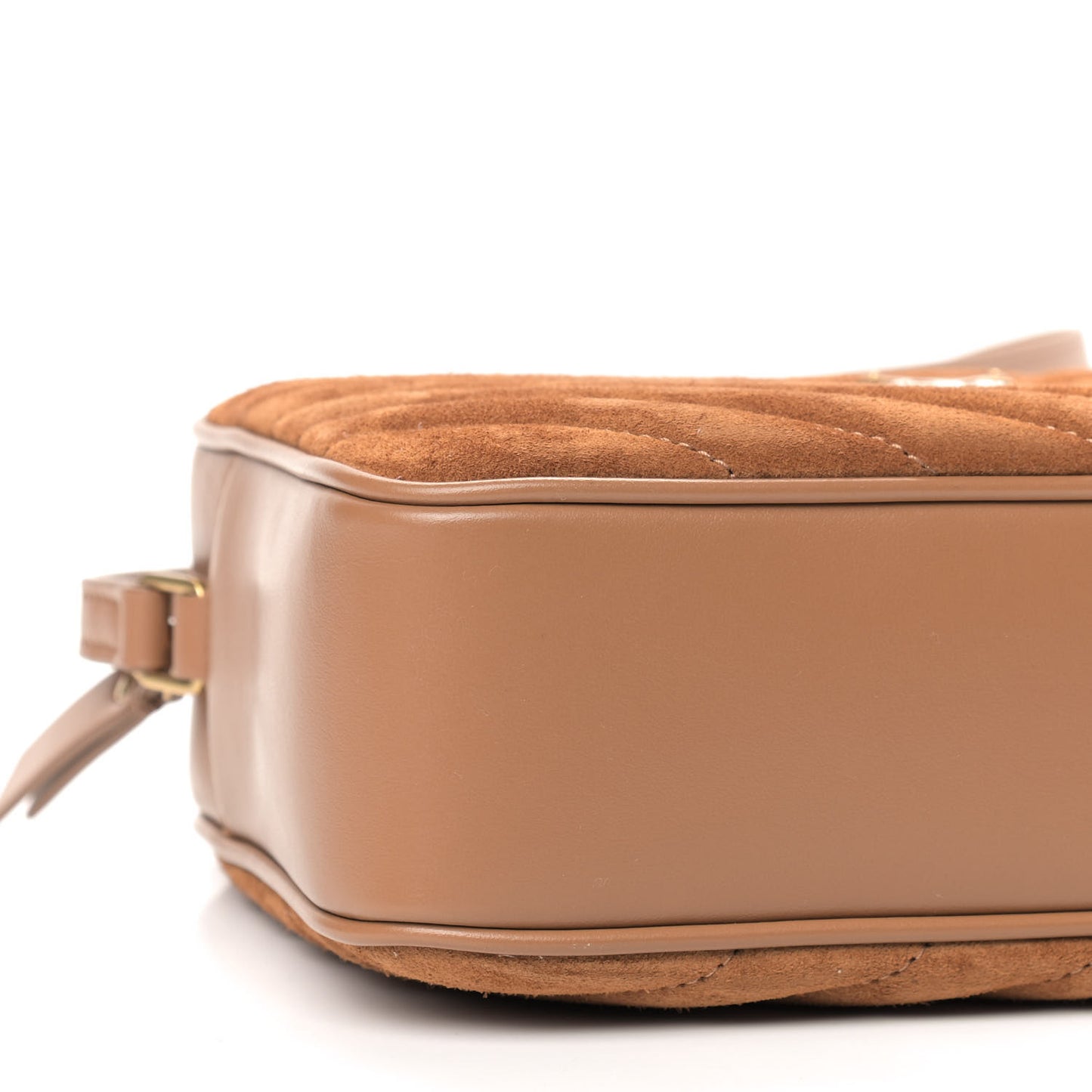 Suede Matelasse Monogram Lou Camera Bag Cinnamon