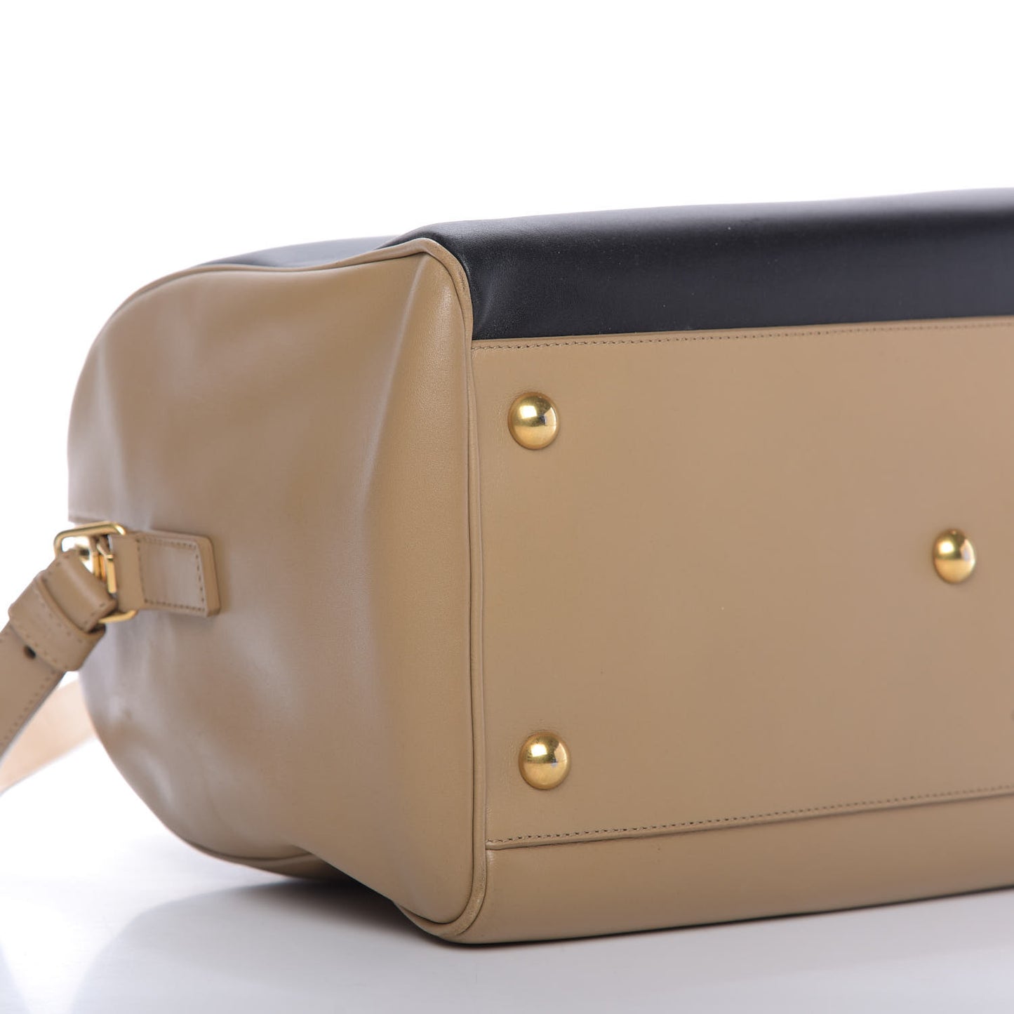 Smooth Calfskin Bi-Color Duffle 6 Beige Black