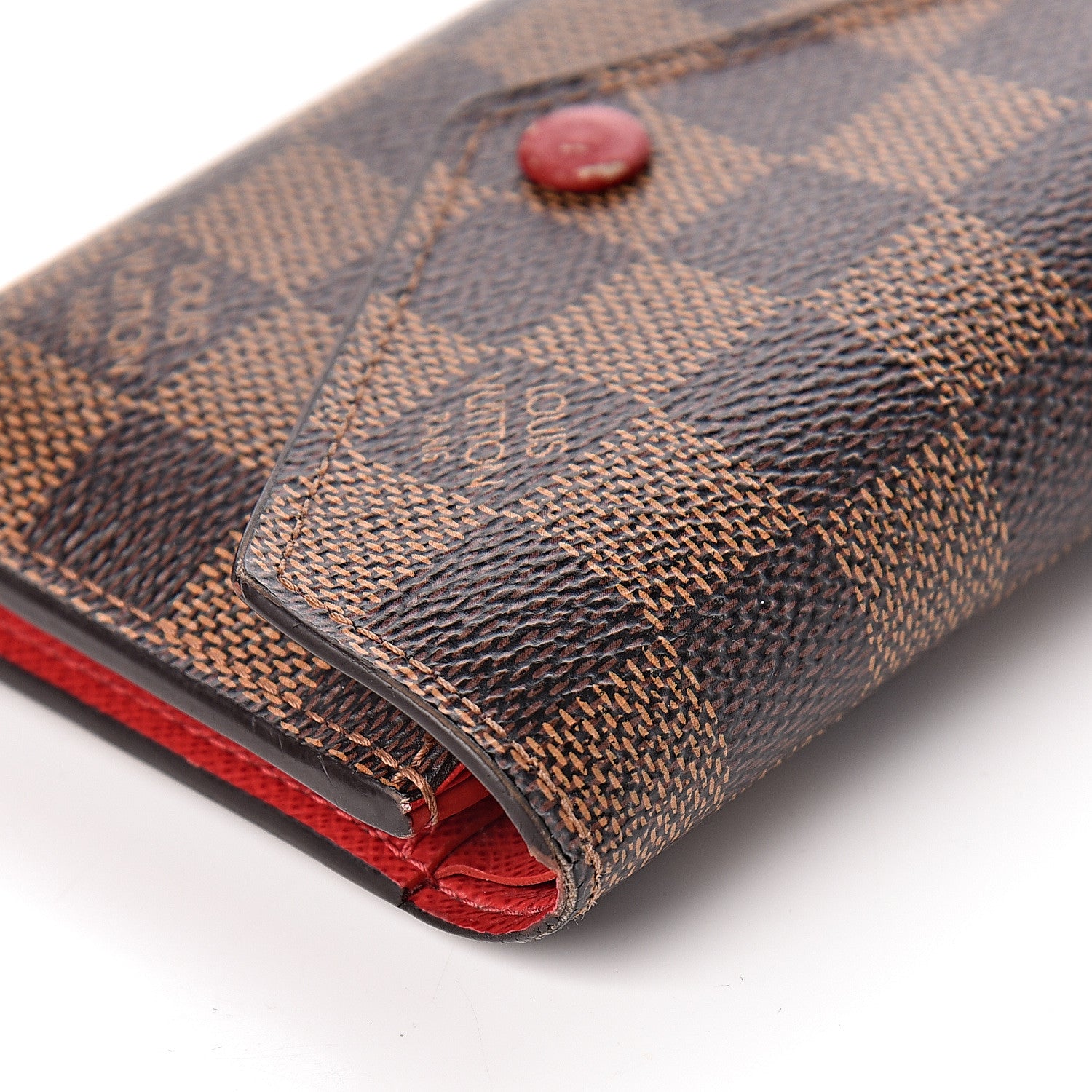 Louis Vuitton Damier Ebene Victorine Wallet Red 10 of 12