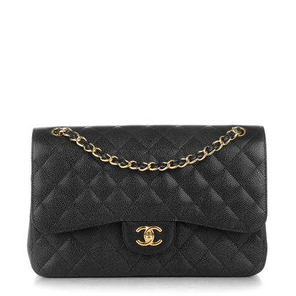 Chanel Caviar Quilted Jumbo Double Flap Black 1 of 8