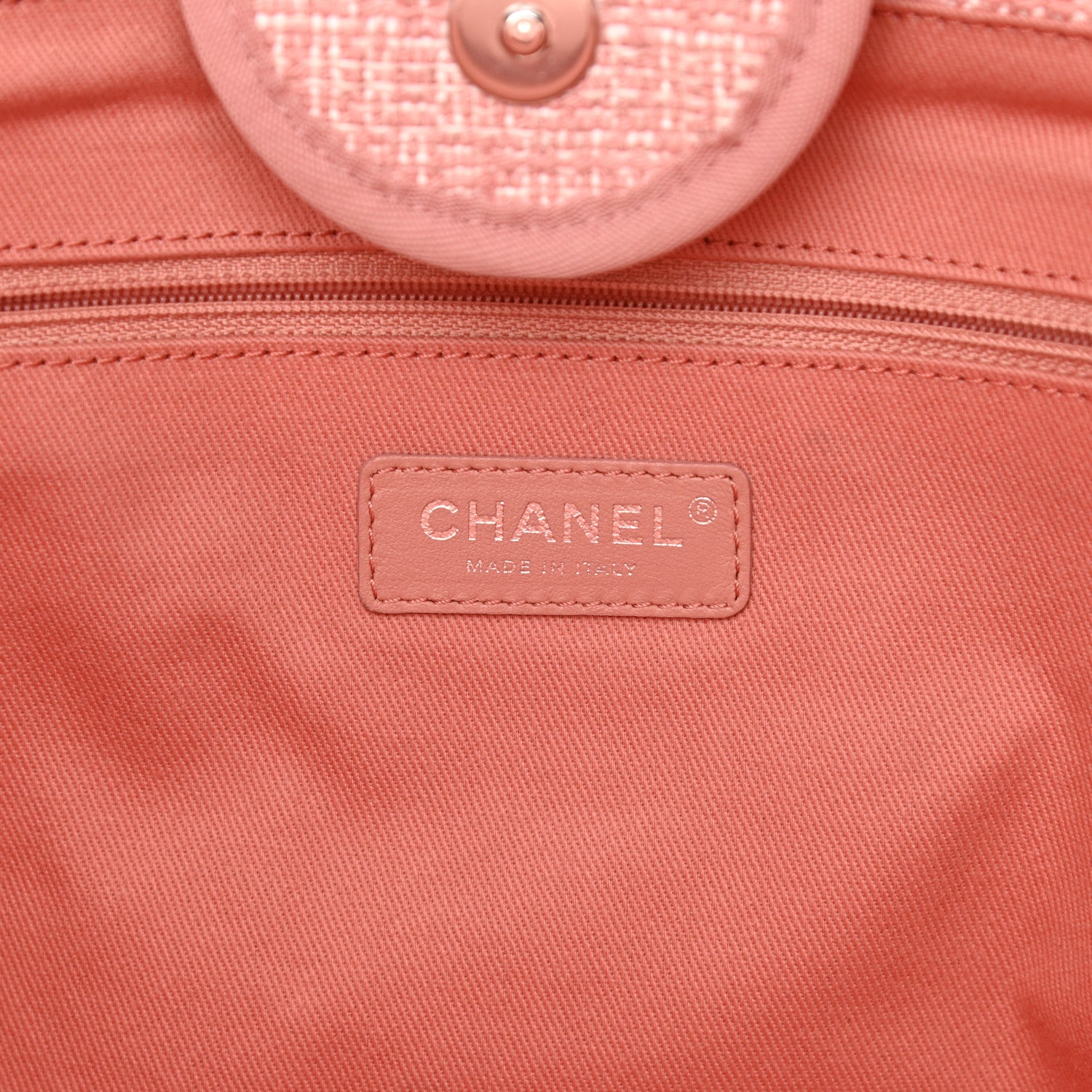 Chanel Canvas Medium Deauville Tote Pink 6 of 10