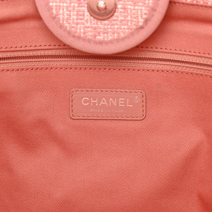 Chanel Canvas Medium Deauville Tote Pink 6 of 10