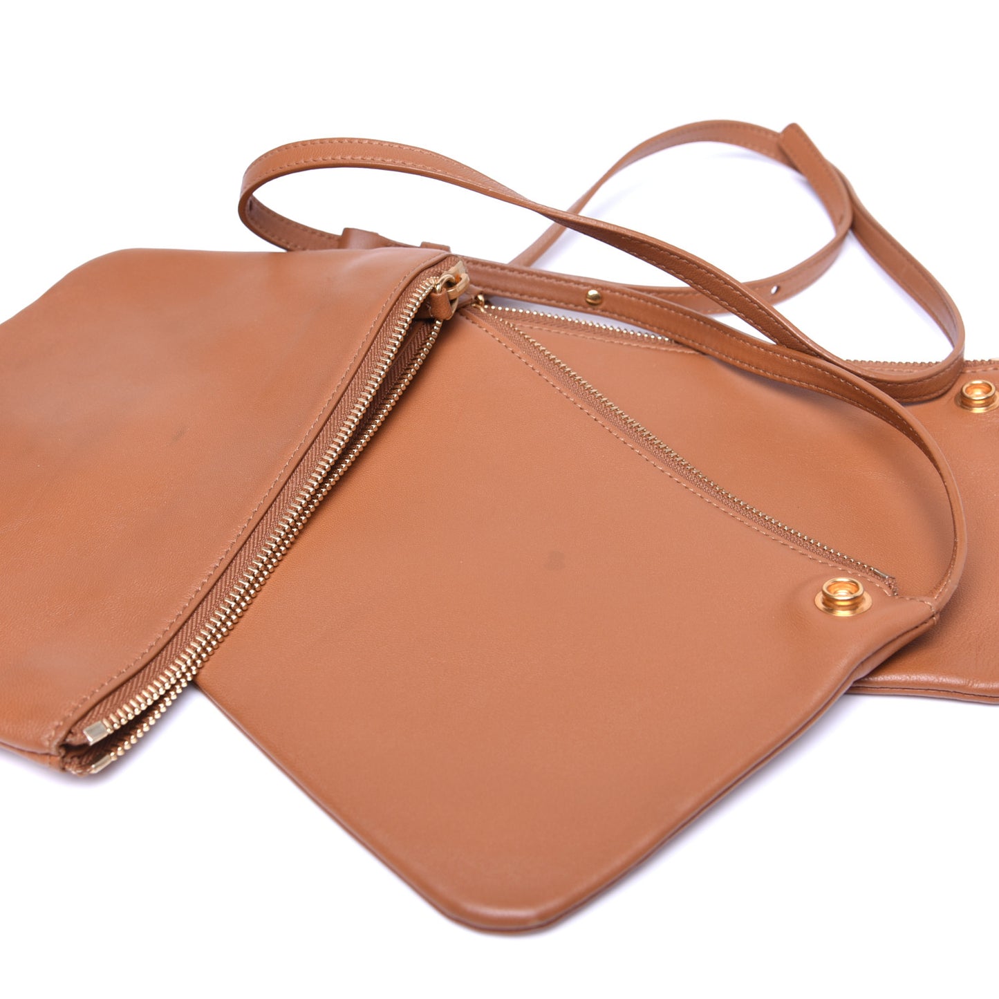 Lambskin Small Trio Crossbody Bag Tan