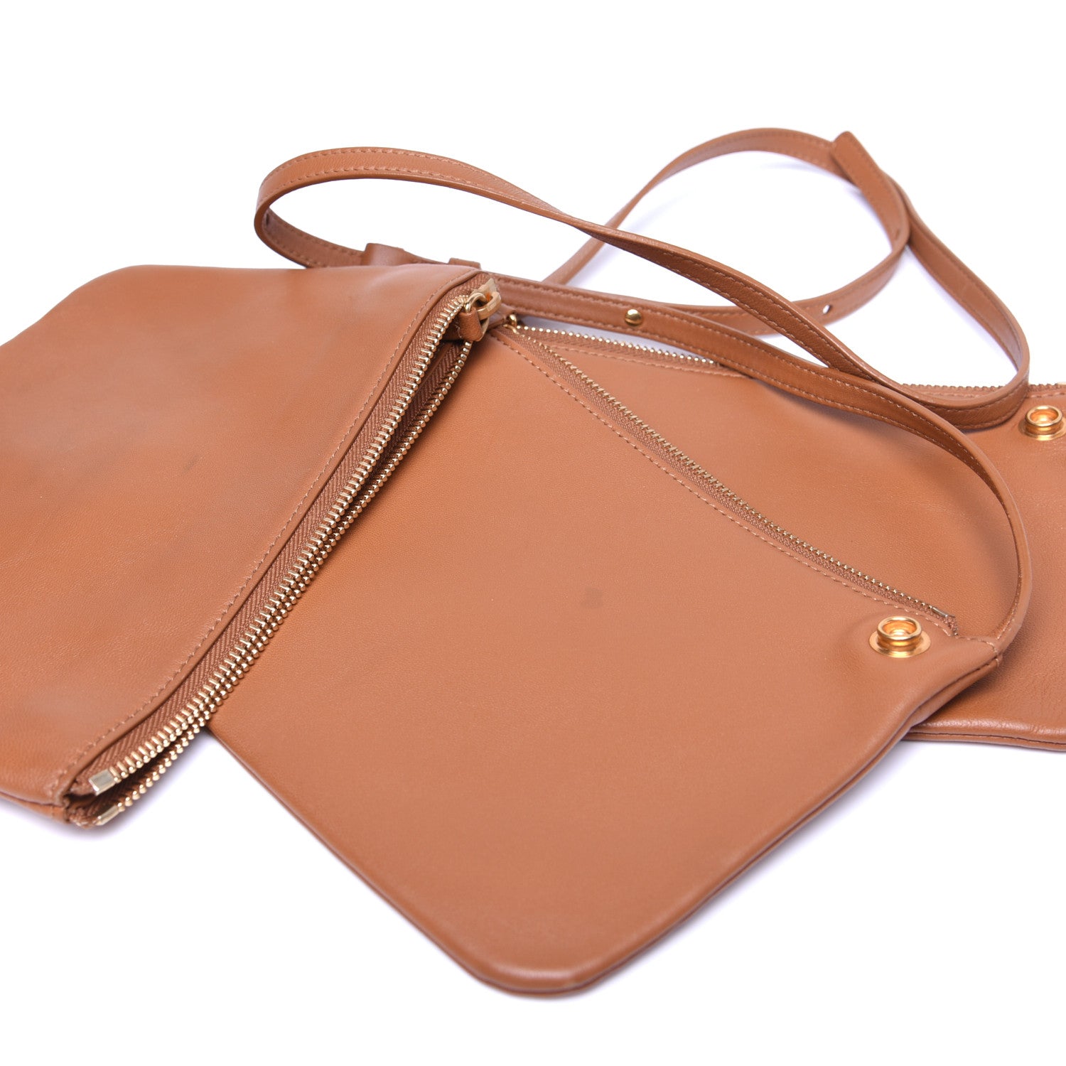 Celine Lambskin Small Trio Crossbody Bag Tan 10 of 15