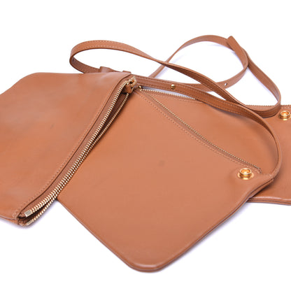 Celine Lambskin Small Trio Crossbody Bag Tan 10 of 15