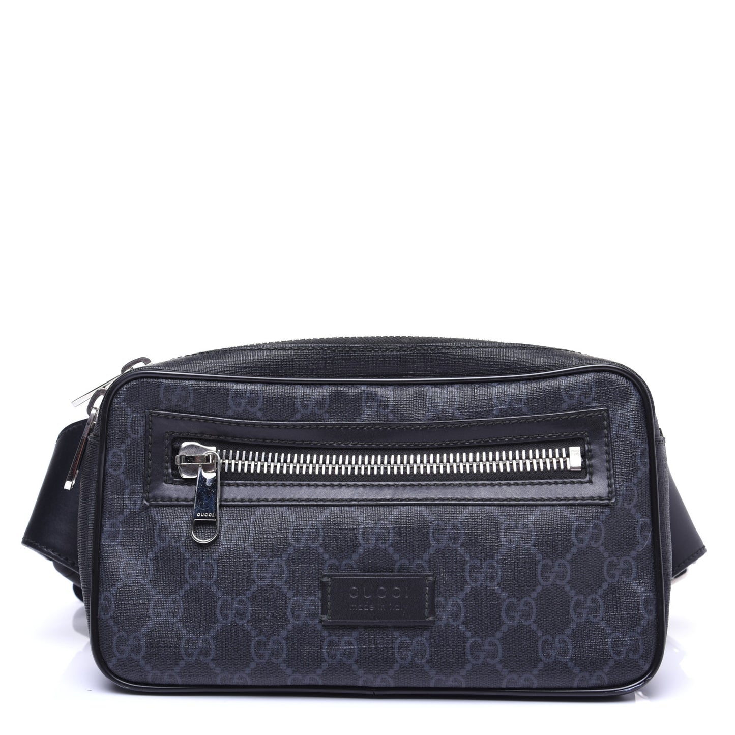 Soft GG Supreme Monogram Web Belt Bag Black Grey