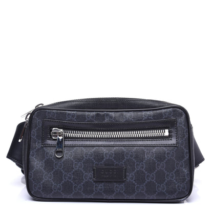 Gucci Soft GG Supreme Monogram Web Belt Bag Black Grey 1 of 13