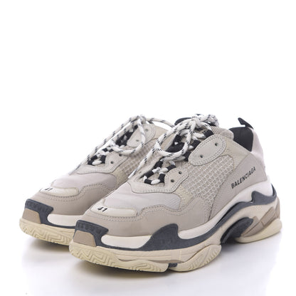Balenciaga Fabric Mesh Womens Triple S Sneakers 41 Beige Black 3 of 11