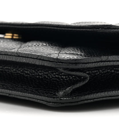 Chanel Caviar Quilted Wallet on Chain WOC Black 10 of 12