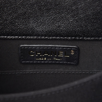 Chanel Caviar Quilted North South Boy Flap Black 6 of 9
