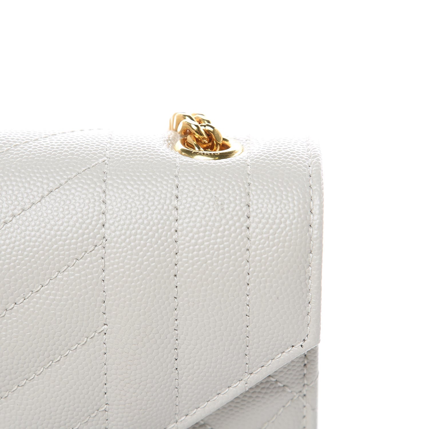 Saint Laurent Grain De Poudre Textured Mixed Matelasse Triquilt Small Monogram Satchel Crema Soft 11 of 11