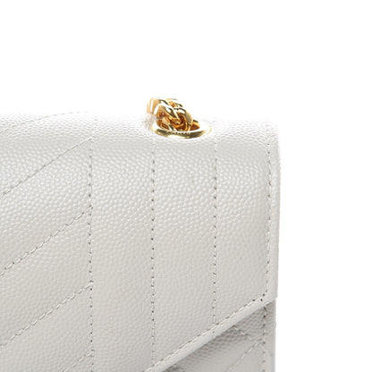 Saint Laurent Grain De Poudre Textured Mixed Matelasse Triquilt Small Monogram Satchel Crema Soft 11 of 11
