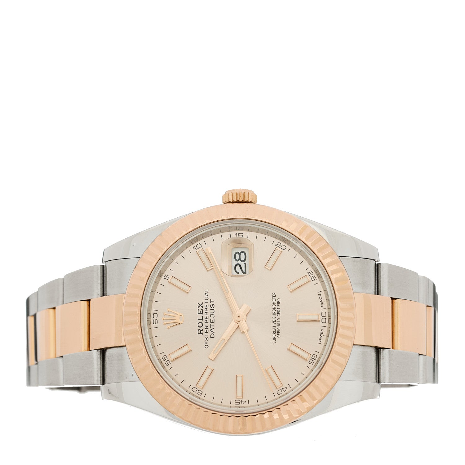 Rolex Stainless Steel 18K Everose Gold 41mm Oyster Perpetual Datejust Watch Silver 126331 2 of 5