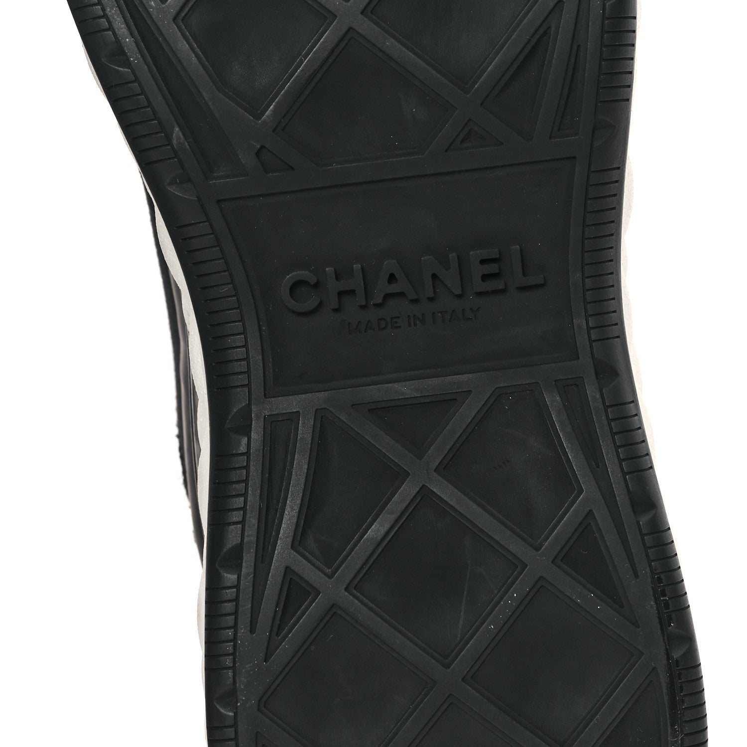 Chanel Velvet Calfskin Mixed Fibers CC Sneakers 39.5 Black 6 of 9