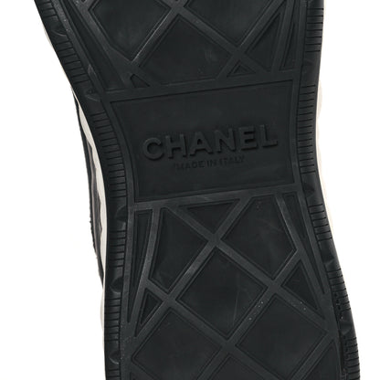 Chanel Velvet Calfskin Mixed Fibers CC Sneakers 39.5 Black 6 of 9