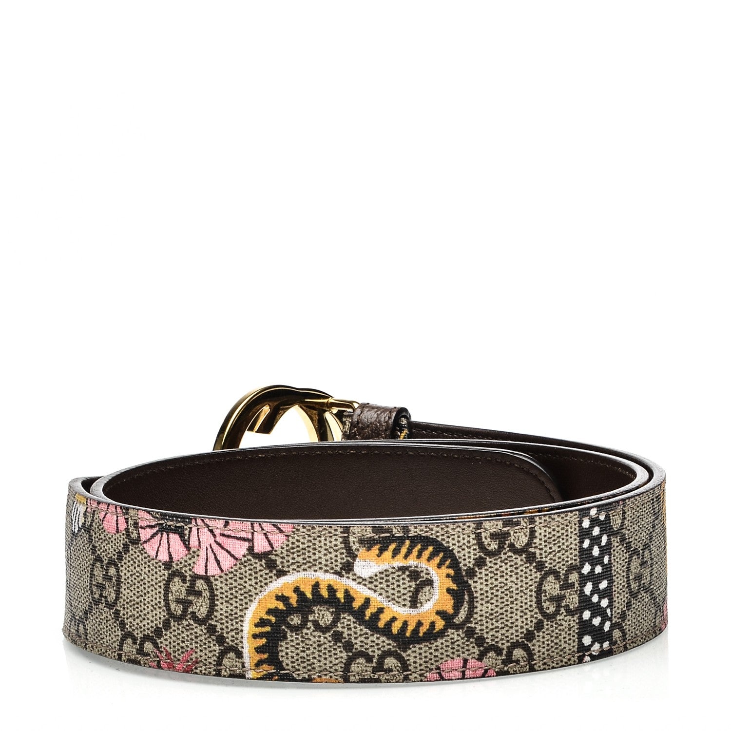 Gucci GG Supreme Monogram Bengal Interlocking G Belt 80 32 Beige Pink 3 of 8