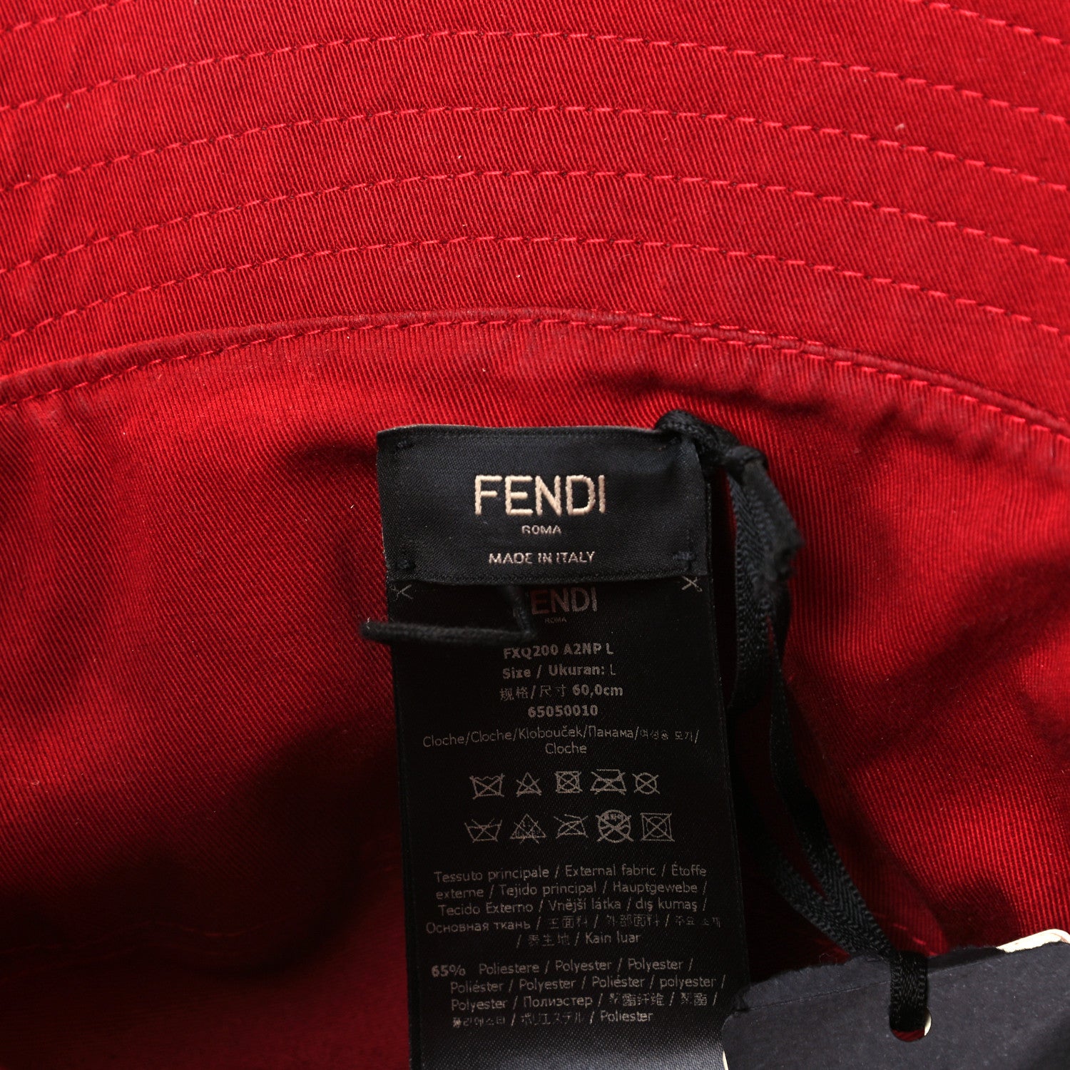 Fendi Technical Fabric FF Reversible Bucket Hat L Tobacco Red 13 of 13