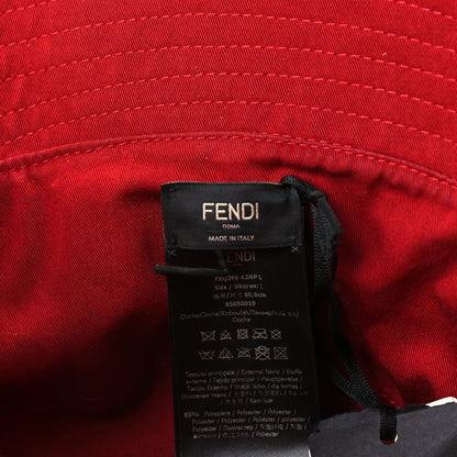 Fendi Technical Fabric FF Reversible Bucket Hat L Tobacco Red 13 of 13